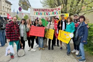 Kita Frankenstraße demonstriert für die Hauptstadtzulage